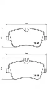 Тормозные колодки дисковые BREMBO P50045