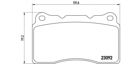 Тормозные колодки дисковые BREMBO P54040 (фото 1)