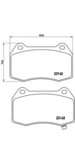 Тормозные колодки дисковые BREMBO P56047