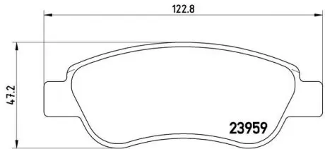 Тормозные колодки дисковые BREMBO P61081
