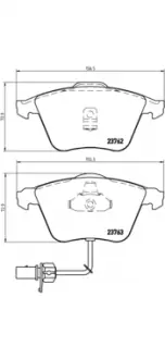 Тормозные колодки дисковые BREMBO P85056