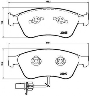 Тормозные колодки дисковые BREMBO P85087 (фото 1)