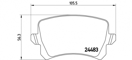 Гальмівні колодки дискові BREMBO P85108