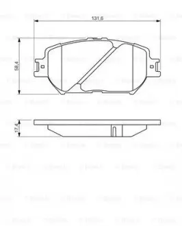 Гальмівні колодки передні BOSCH 0986494418