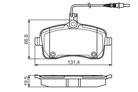 Тормозные колодки дисковые BOSCH 0986495091 (фото 1)