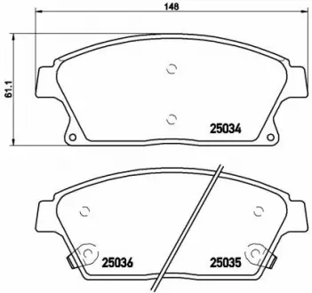 Гальмівні колодки дискові BREMBO P59077