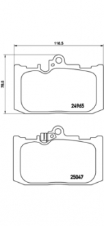 Гальмівні колодки дискові BREMBO P83131 (фото 1)