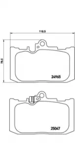 Тормозные колодки дисковые BREMBO P83131