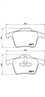 Тормозные колодки дисковые BREMBO P86019