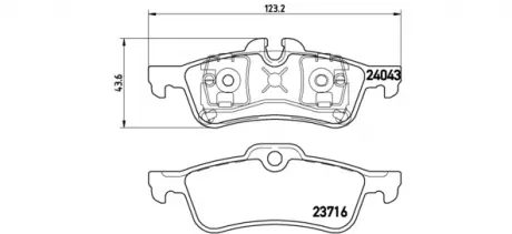 Тормозные колодки дисковые BREMBO P06032 (фото 1)
