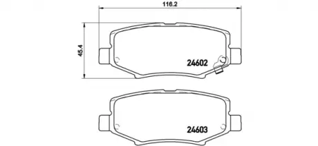 Тормозные колодки дисковые BREMBO P18024