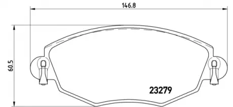 Тормозные колодки дисковые BREMBO P24060