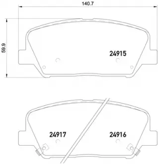 Тормозные колодки дисковые BREMBO P30065