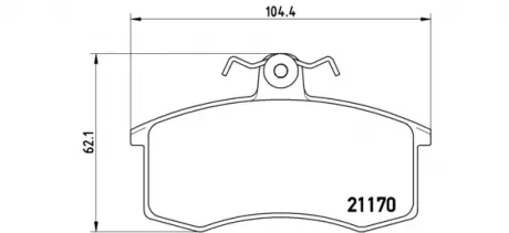 Тормозные колодки дисковые BREMBO P41003 (фото 1)