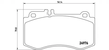 Тормозные колодки дисковые BREMBO P50087 (фото 1)
