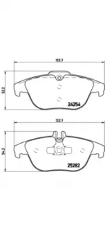 Тормозные колодки дисковые BREMBO P50104