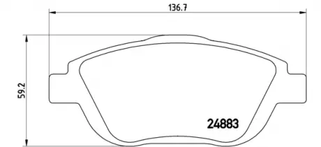 Тормозные колодки дисковые BREMBO P61103