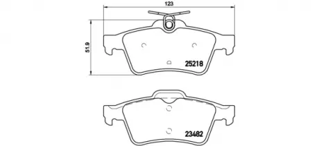 Гальмівні колодки дискові BREMBO P61110