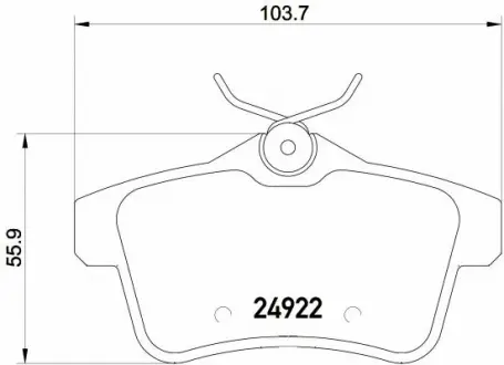 Тормозные колодки дисковые BREMBO P61114