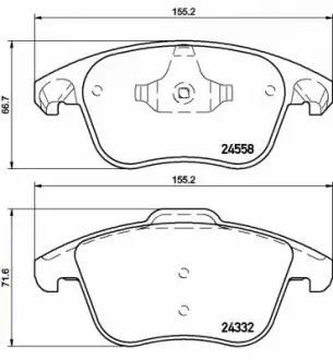 Тормозные колодки дисковые BREMBO P61117