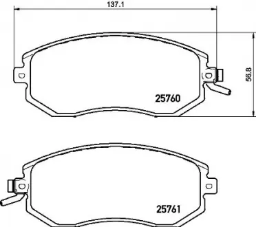 Тормозные колодки дисковые BREMBO P78021