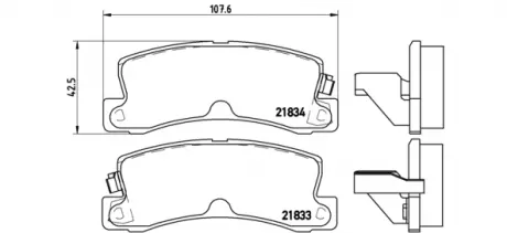 Тормозные колодки дисковые BREMBO P83015
