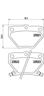 Тормозные колодки дисковые BREMBO P83052 (фото 1)