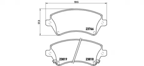 Гальмівні колодки дискові BREMBO P83064