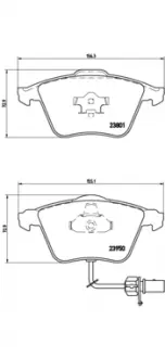 Гальмівні колодки дискові BREMBO P85097