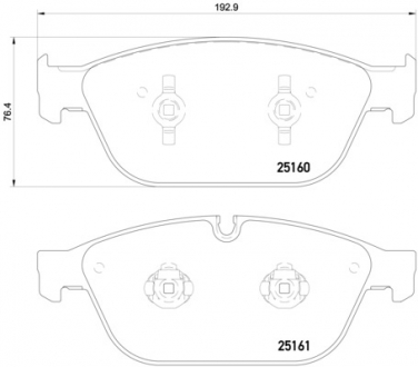 Тормозные колодки дисковые BREMBO P85128