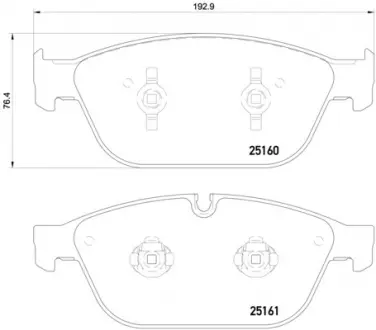 Тормозные колодки дисковые BREMBO P85128