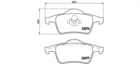 Тормозные колодки дисковые BREMBO P86014
