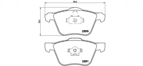 Тормозные колодки дисковые BREMBO P86022