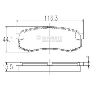 Тормозные колодки дисковые NIPPARTS J3612010