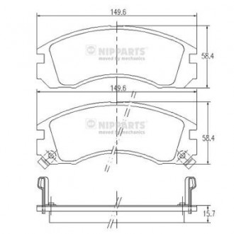 Тормозные колодки дисковые NIPPARTS J3605031