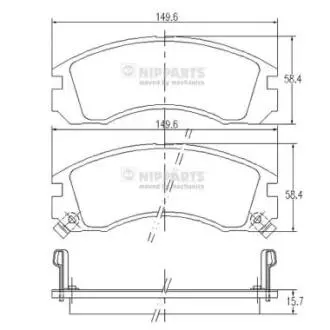 Тормозные колодки дисковые NIPPARTS J3605031