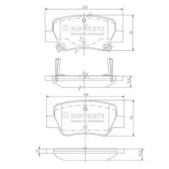 Гальмівні колодки дискові NIPPARTS N3612042
