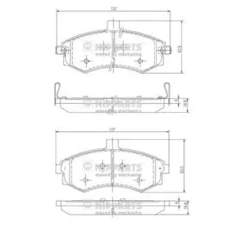 Тормозные колодки дисковые NIPPARTS J3600535