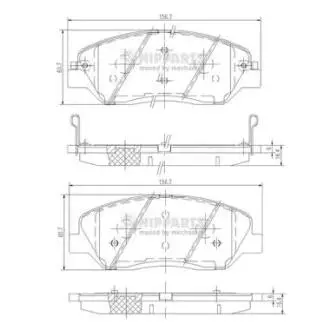 Тормозные колодки дисковые NIPPARTS N3605051