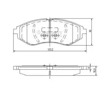 Тормозные колодки дисковые NIPPARTS J3600911
