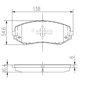 Гальмівні колодки дискові NIPPARTS J3608029