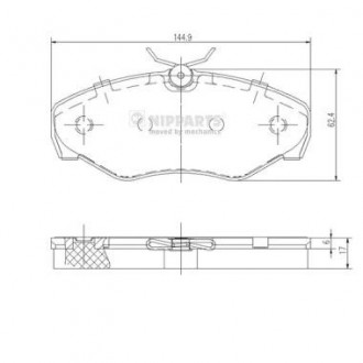 Тормозные колодки дисковые NIPPARTS J3601080