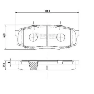 Тормозные колодки дисковые NIPPARTS N3612043