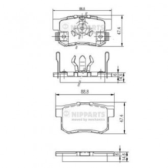 Гальмівні колодки дискові NIPPARTS J3614017