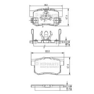 Гальмівні колодки дискові NIPPARTS J3614017