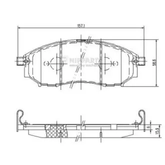 Гальмівні колодки дискові NIPPARTS J3601094