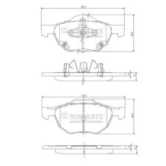 Гальмівні колодки дискові NIPPARTS J3604064