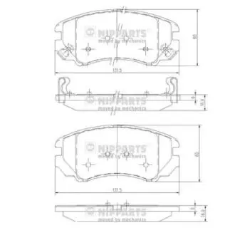 Тормозные колодки дисковые NIPPARTS J3600541