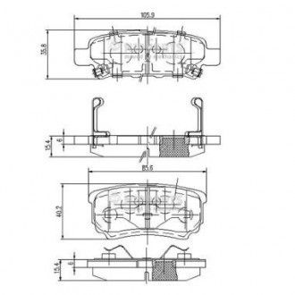 Тормозные колодки дисковые NIPPARTS N3615015