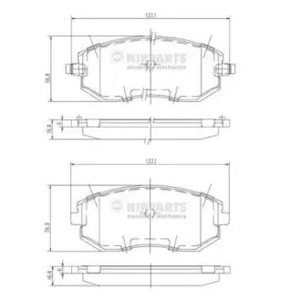 Тормозные колодки дисковые NIPPARTS J3607015